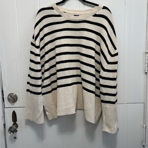 Gap Striped Black and White Sweater